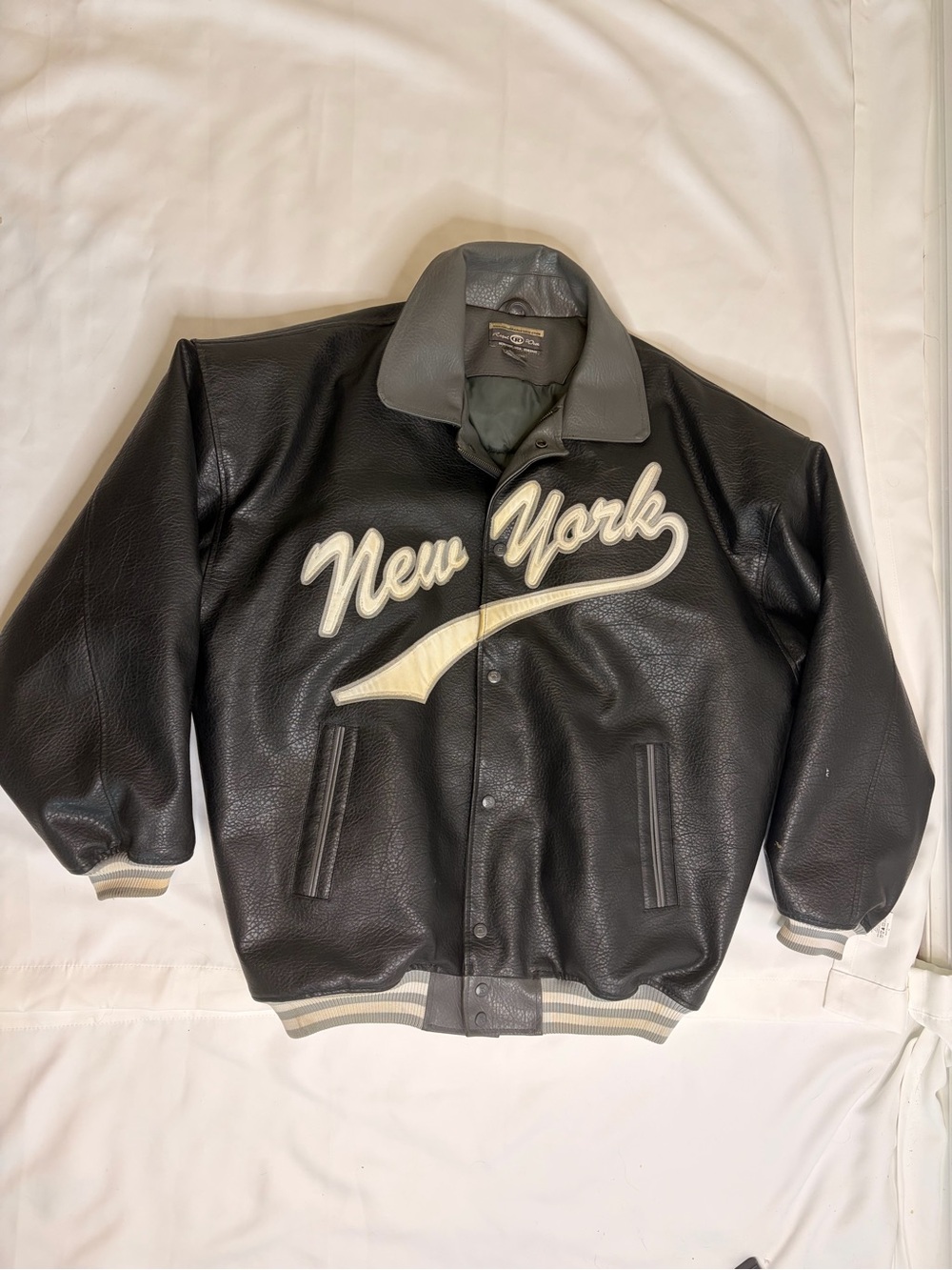70’s Vintage Regal Wear New York 100% Leather Varsity Bomber Jacket Size XXL 1/1